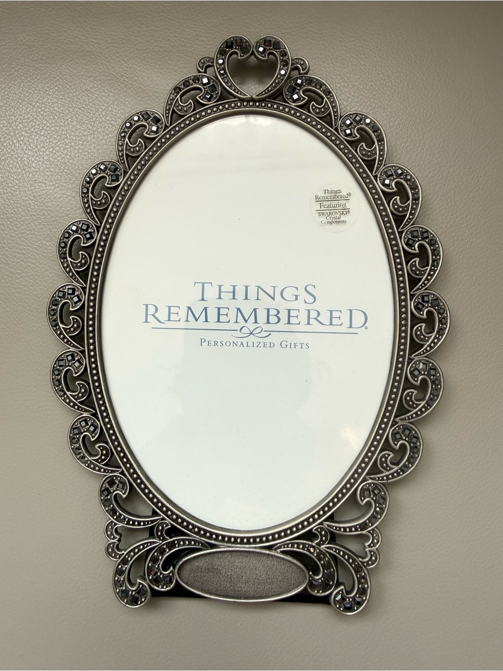 Things Remembered Silver Ornate Heart-Top Oval Frame